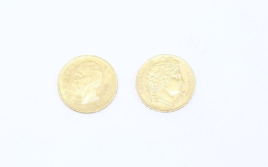 Set of two gold coins composed of