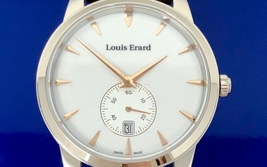 Louis Erard - Heritage Collection Small Seconds White Dial Brown Strap Swiss Made- 16930AA10.BEP101 "NO RESERVE PRICE" - Men - Brand New