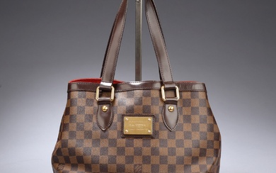 Louis Vuitton. 'Hampstead PM' hand/shoulder bag by Damier Ebene Canvas