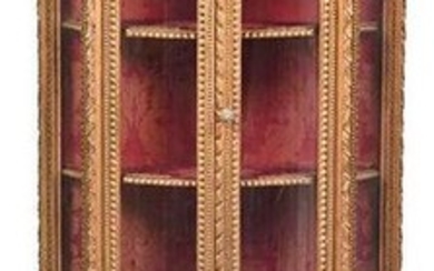 Louis XVI Style Carved and Gilt Vitrine