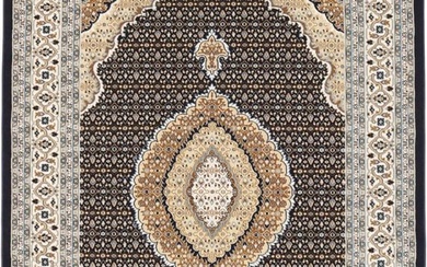 Machine-Made Oriental Rug Navy Vintage Style 5X8 Floral Classic Decor Carpet