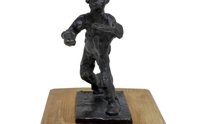 Mane Katz (1894-1962) - Jewish Man, Bronze Sculpture.