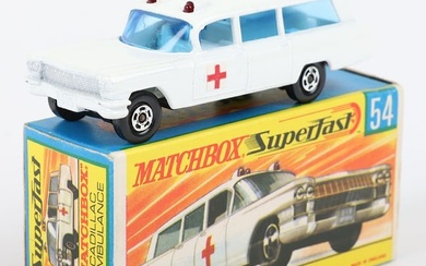 Matchbox Lesney Superfast MB-54 Cadillac Ambulance, Transitional model