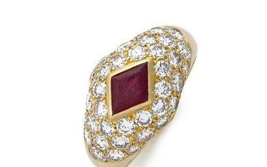 Mauboussin - a ruby and diamond ring.