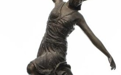 Mixed Metal Sculpture Of A Dancer