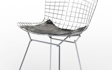 Modernist Chrome-Plated Steel Side Chair, Manner of Harry Bertoia