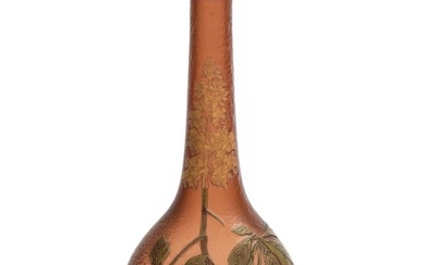 Mont Joye Signed French Cameo Glass Vase