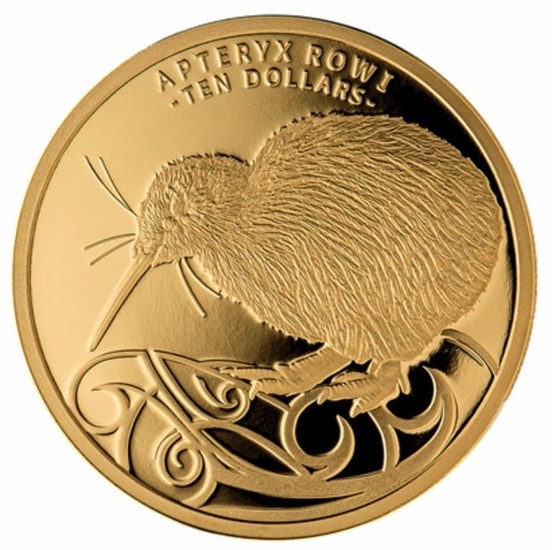 New Zealand - 10 Dollars 2020 - Kiwi - Apteryx Rowi - 1/4 oz PP - Gold