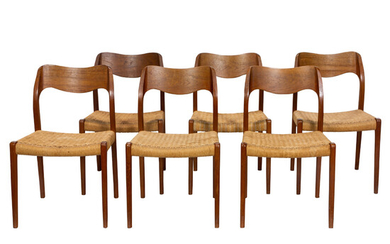 Niels O. Moller, Dining chairs, Model 71, set of six