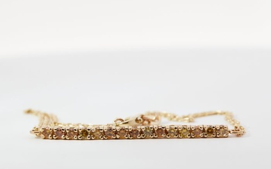 No Reserve Price - Bracelet Yellow gold Diamond (Natural)