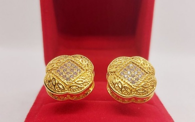 No Reserve Price - Cufflinks Gold-plated, 925 silver.