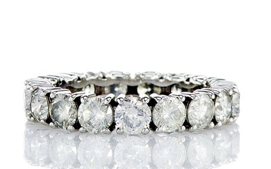 No Reserve Price - Eternity ring - 14 kt. White gold - 3.74 tw. Diamond (Natural)