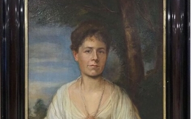 Ölgemälde meisterliches Porträt einer Dame um 1900