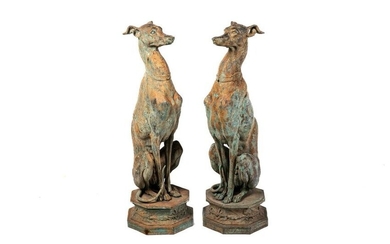 PAIR OF 19th C CAST IRON WHIPPETS