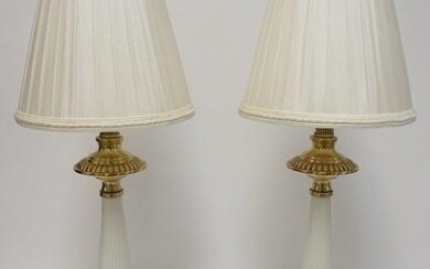 PAIR OF LENOX QUIOZEL NIGHT STAND TABLE LAMPS
