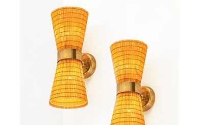 Paavo Tynell (1890-1973) Pair of sconces, 'Up & Down' model