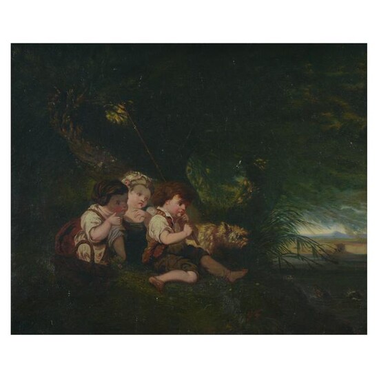 Painting, 19th Century Continental School, Children and
