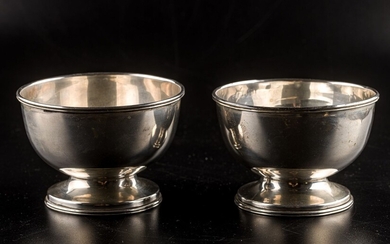 Pair of 800 silver cups