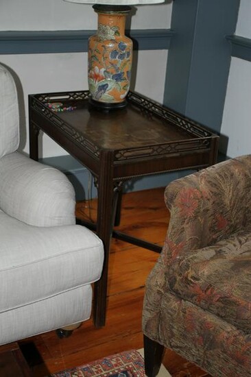 Pair of Hepplewhite Style Mahogany End Tables