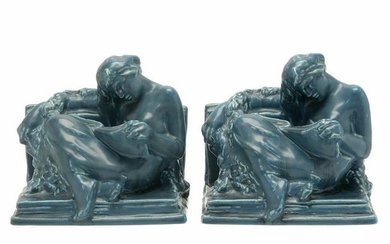 Pair of Rookwood Figural Reader Bookends #2184.