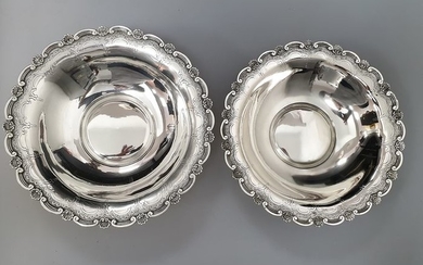Pair of basket (2) - .833 silver - Portugal - mid 20th century