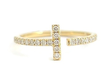 Pave Diamond Bar Ring