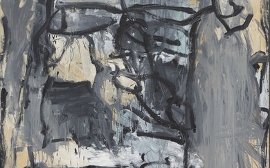 Peter Mandrup: Untitled. Signed Peter Mandrup 1992 on the reverse. Oil on canvas. 160×135 cm.