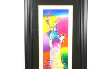 Peter Max Framed Statue of Liberty HC 2014