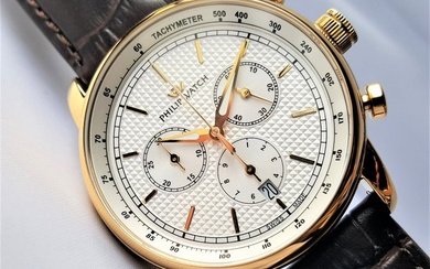 Philip Watch - ANNIVERSARY Edition - Gold - ETA - 1/10 Chronograph - Men - New