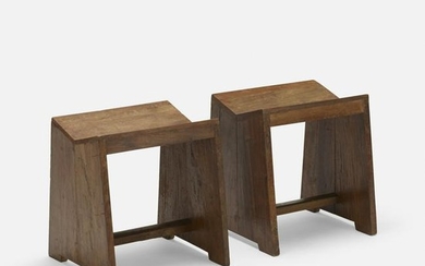 Pierre Jeanneret, Rare sewing stools from Chandigarh