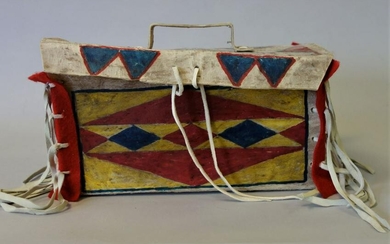 Plains Parfleche Native American Hide Box