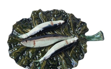 Plaque sardines in faience from Caldas