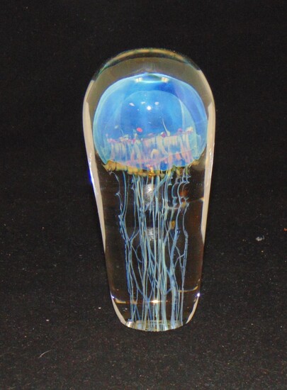 Rick Satava jellyfish paperweight vase