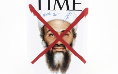 Robert O'Neil Signed "Never Quit" Osama Bin Laden Poster, JSA COA