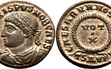 Roman Empire Crispus (Caesar) AD 324 BI Nummus About Extremely Fine; well-centred, much silvering remaining
