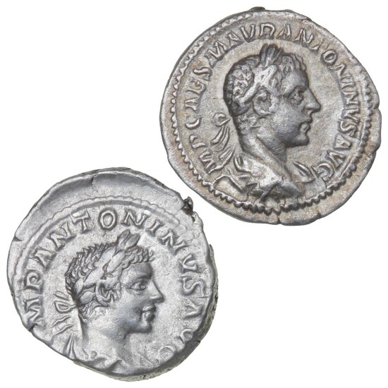 Roman Empire, Elagabalus, 218–222, 2 Denarii, PONTIF MAX TR P, 2.97 g,...