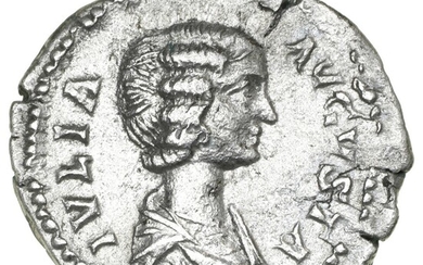Roman Empire, Julia Domna, 196–211, Denarius, RIC 572, 2.91 g; Elagabalus, 218–222,...