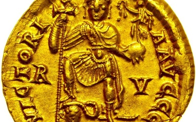 Roman Empire. Valentinian III (AD 424-455). Solidus Ravenna 430-445 - VICTORIA AVGGG