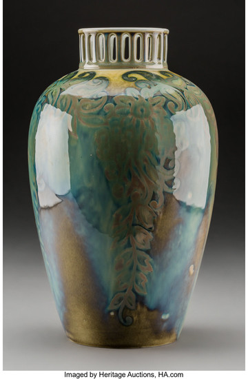 Rosenthal & Co., Rosenthal Flambe Glazed Porcelain Rosari Vase (Circa 1910.)