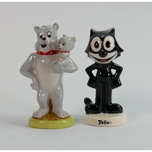 Royal Doulton cartoon figures: felix the cat and Spike and T...