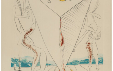 Salvador Dali (1904-1989), Philosphe ecrase par le cosmos, from La Conquete du Cosmos (1974)
