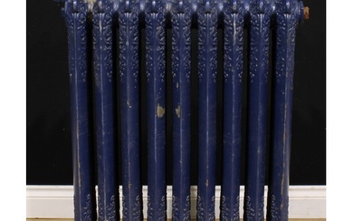 Salvage & Reclamation - a late Victorian cast iron radiator,...