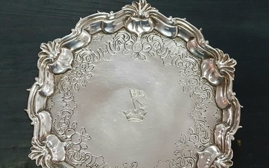 Salver - .900 silver - Europe - Late 18th century