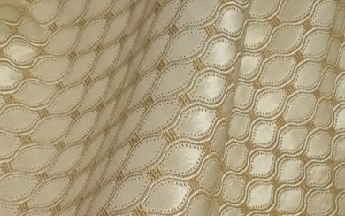 San Leucio prezioso tessuto damascato oro setificato italiano 640x140 cm - Textile