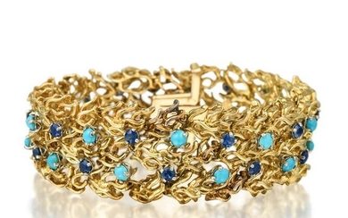Sapphire and Turquoise Bracelet