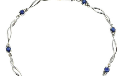 Sapphire fancy-link bracelet