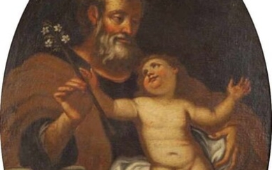 Scuola Italiana del XVIII secolo - San Giuseppe con il Bambino