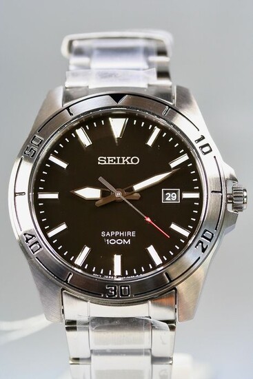Seiko - Quartz Sapphire Black ed. - NEW 2 years warranty - Men - 2011-present