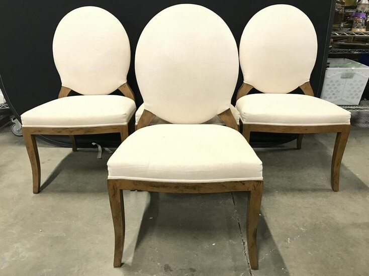 Set 4 Vintage Upholstered Side Chairs