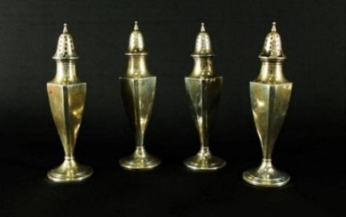 Set Of 4 Sterling Salt Shakers